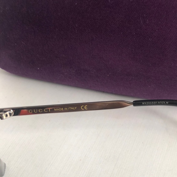 Gucci Black Sunglasses with Purple Case - Picture 5 of 9